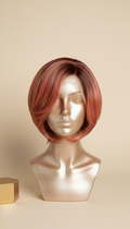 Front Lace Coral Flame Sculpted Bob Wig